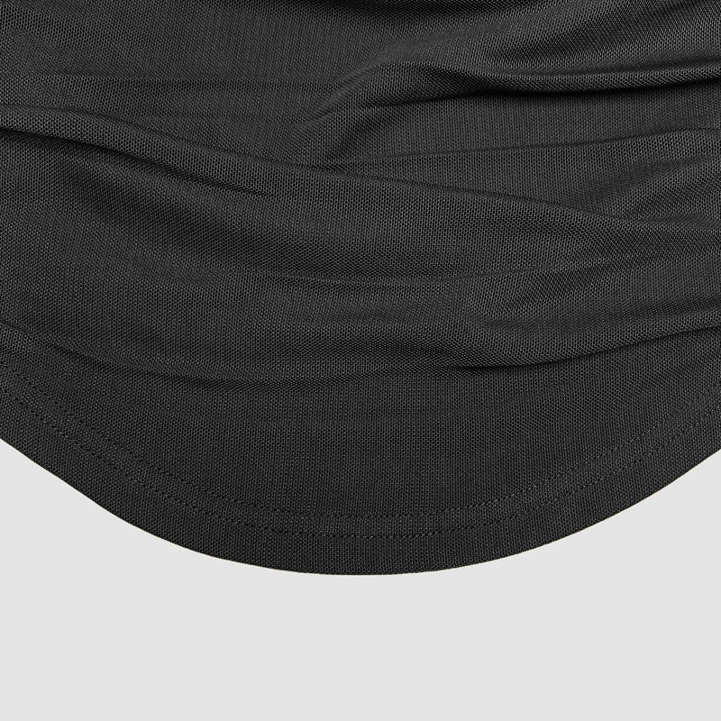 🔥Solange der Vorrat reicht 40 % Rabatt!🎉Asymmetrisches, gerafftes Mesh-Oberteil für Damen