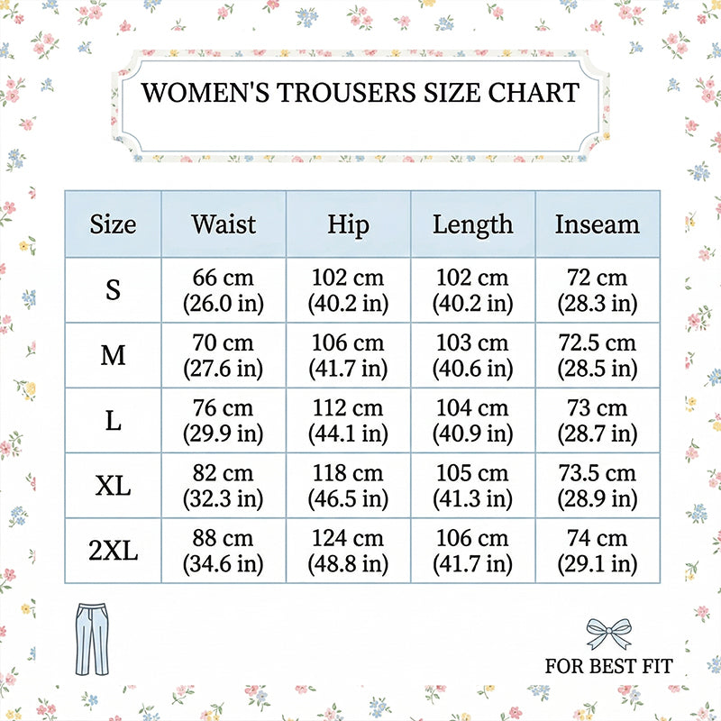 Gluschwein - Damenhose mit weitem Bein und Blumenmuster