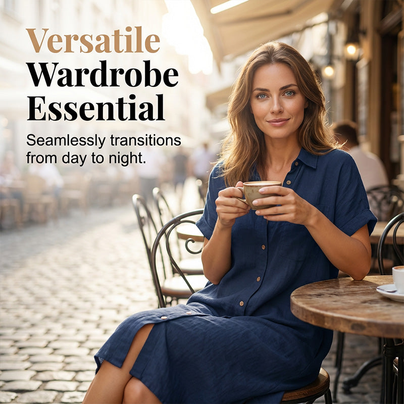 Gluschwein - 🌸Kurzärmeliges Hemdkleid für Damen – Ihr neues Must-have für die Garderobe ✨
