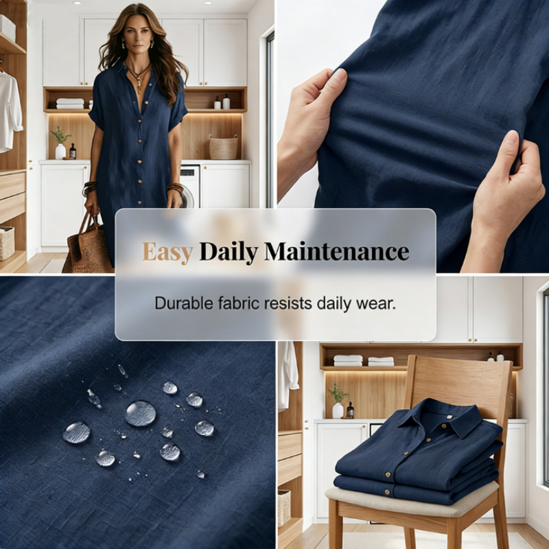 Gluschwein - 🌸Kurzärmeliges Hemdkleid für Damen – Ihr neues Must-have für die Garderobe ✨