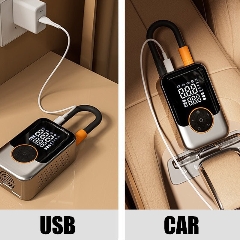 Gluschwein - ⚡ 50 % Rabatt – Kabelloser Hochdruck-Reifenfüller – Dual-Display, automatische Abschaltung & tragbar – für Auto, Motorrad, Fahrrad & Bälle 🚗