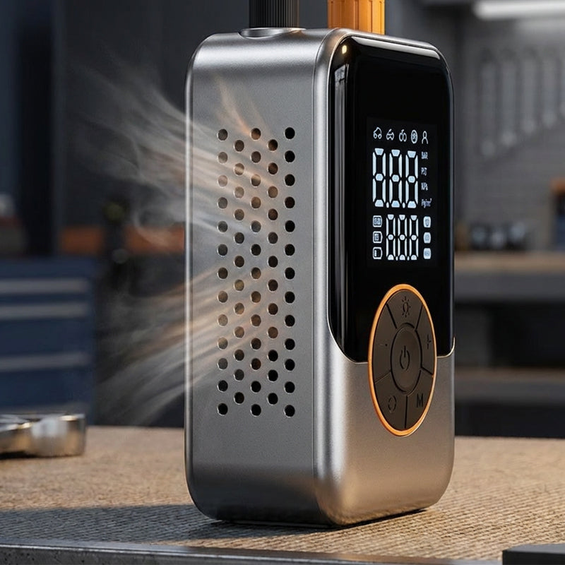 Gluschwein - ⚡ 50 % Rabatt – Kabelloser Hochdruck-Reifenfüller – Dual-Display, automatische Abschaltung & tragbar – für Auto, Motorrad, Fahrrad & Bälle 🚗
