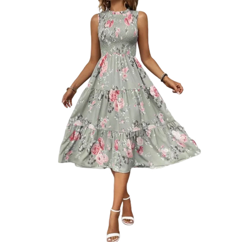 👗🌸 Ärmelloses Freizeitkleid mit Blumenmuster für Damen – Leicht, lässig & perfekt für den Sommer 🌼