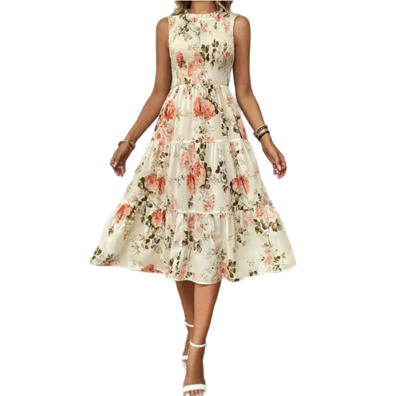 👗🌸 Ärmelloses Freizeitkleid mit Blumenmuster für Damen – Leicht, lässig & perfekt für den Sommer 🌼