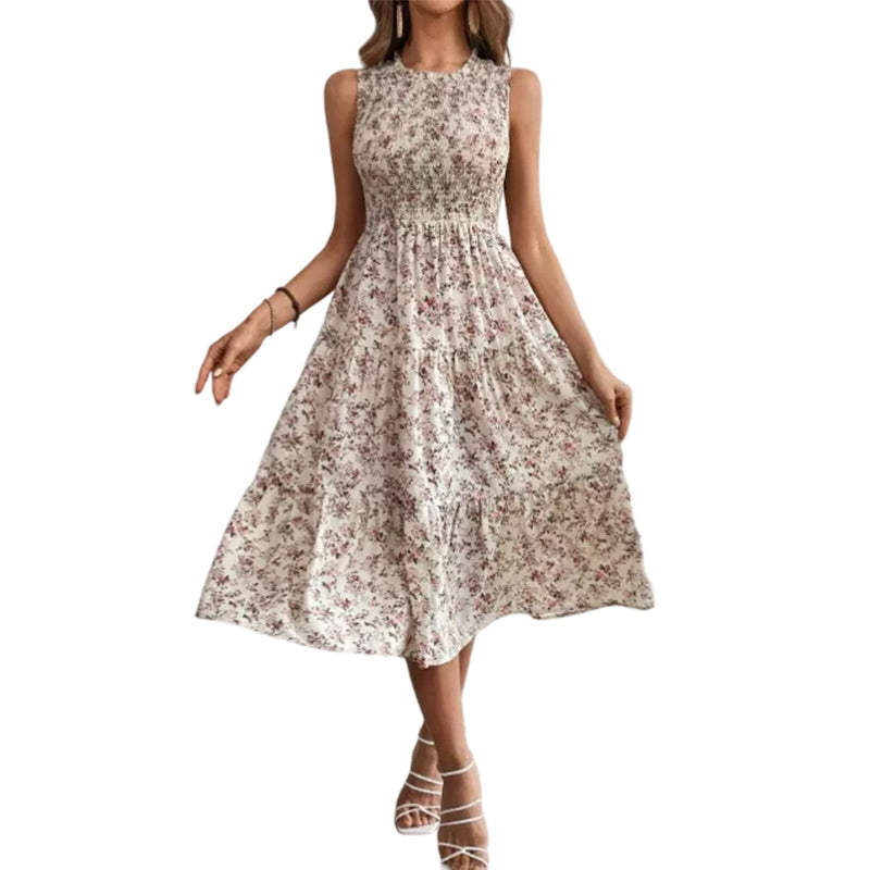 👗🌸 Ärmelloses Freizeitkleid mit Blumenmuster für Damen – Leicht, lässig & perfekt für den Sommer 🌼