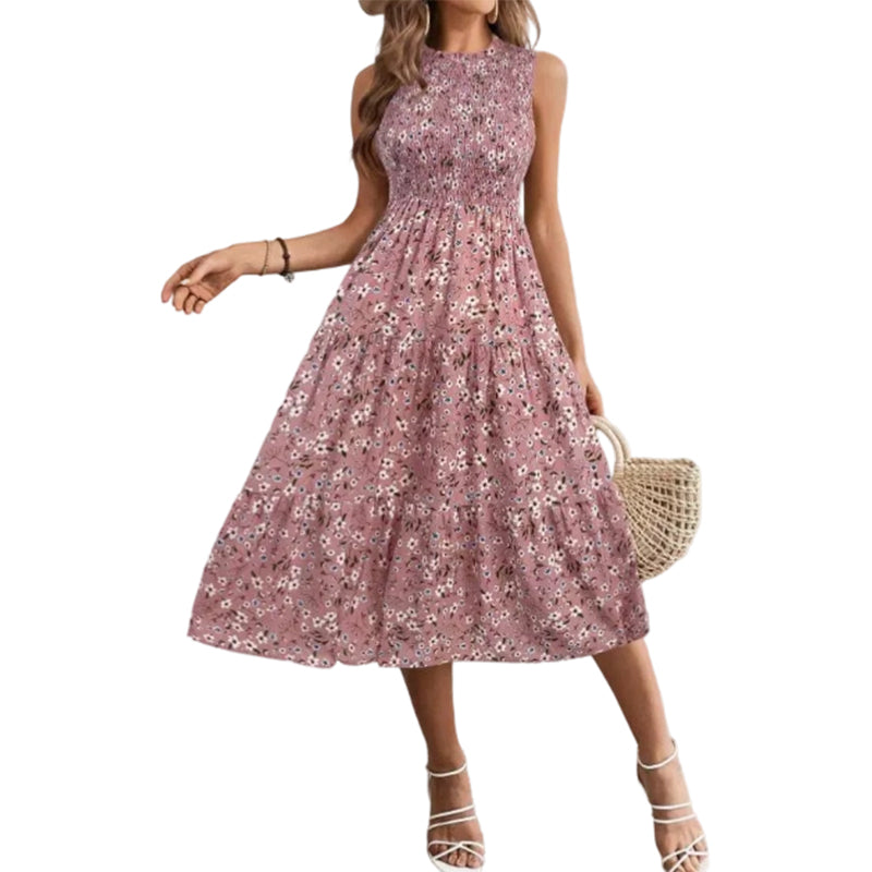 👗🌸 Ärmelloses Freizeitkleid mit Blumenmuster für Damen – Leicht, lässig & perfekt für den Sommer 🌼