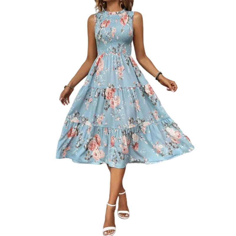 👗🌸 Ärmelloses Freizeitkleid mit Blumenmuster für Damen – Leicht, lässig & perfekt für den Sommer 🌼