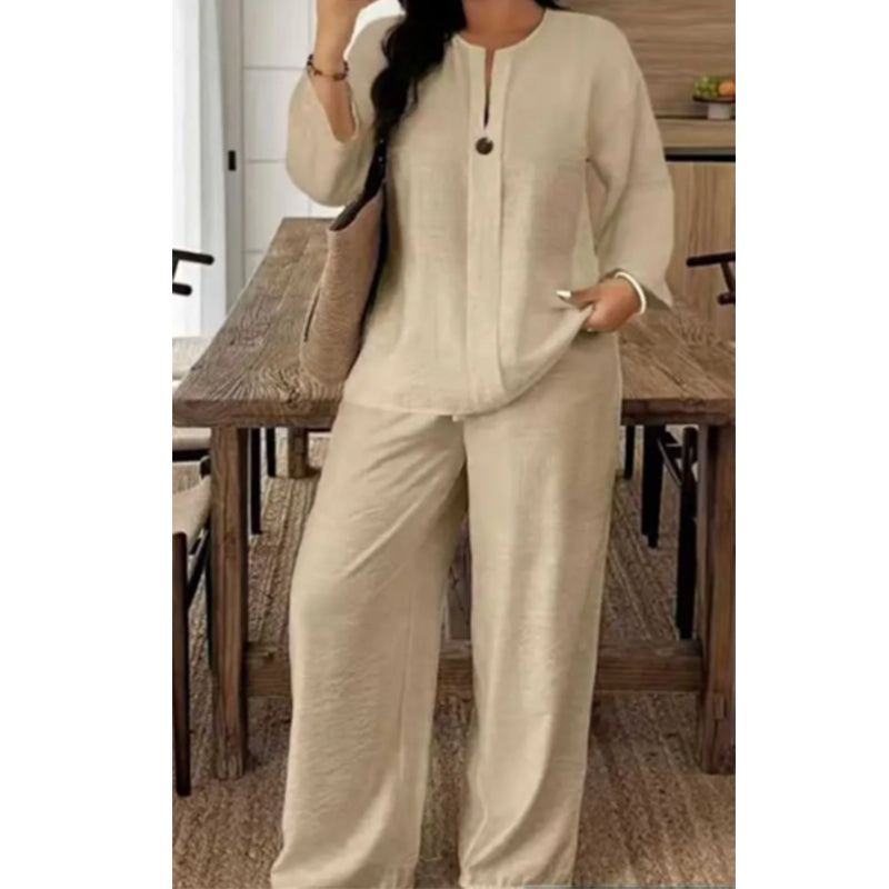💥 Verkaufsschlager! Über 30.000 Mal verkauft: Zweiteiliges Damen-Set in Unifarben – lässig und stylisch ✨