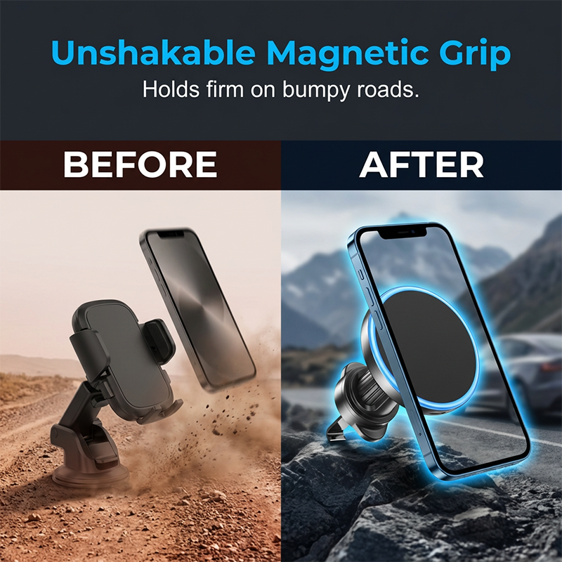 🔋 50% RABATT! 🚗 15W Magnetisches Wireless-Autoladegerät mit Umgebungsbeleuchtung – Schnellladung, Starker Magnet & Perfekt Für Jedes Telefon 📱