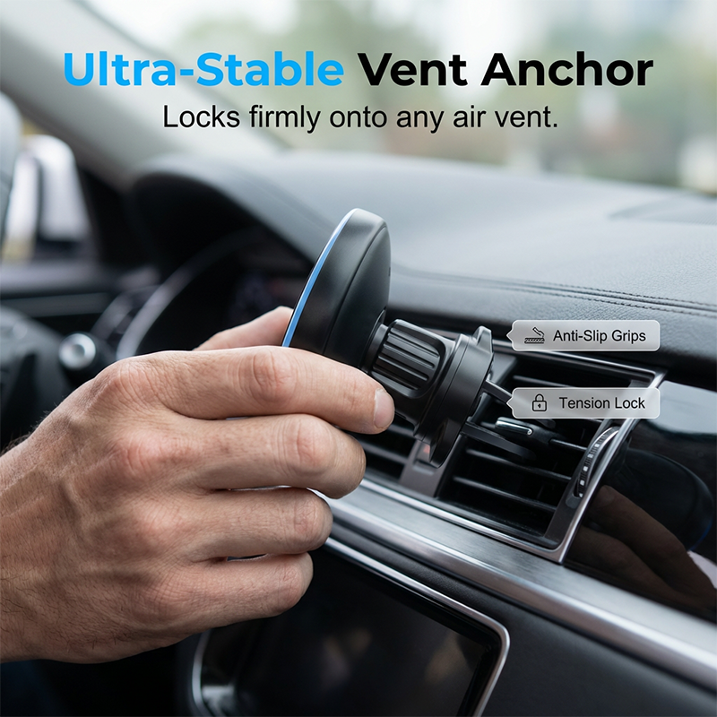 🔋 50% RABATT! 🚗 15W Magnetisches Wireless-Autoladegerät mit Umgebungsbeleuchtung – Schnellladung, Starker Magnet & Perfekt Für Jedes Telefon 📱