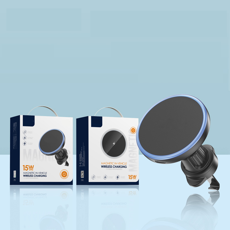 🔋 50% RABATT! 🚗 15W Magnetisches Wireless-Autoladegerät mit Umgebungsbeleuchtung – Schnellladung, Starker Magnet & Perfekt Für Jedes Telefon 📱