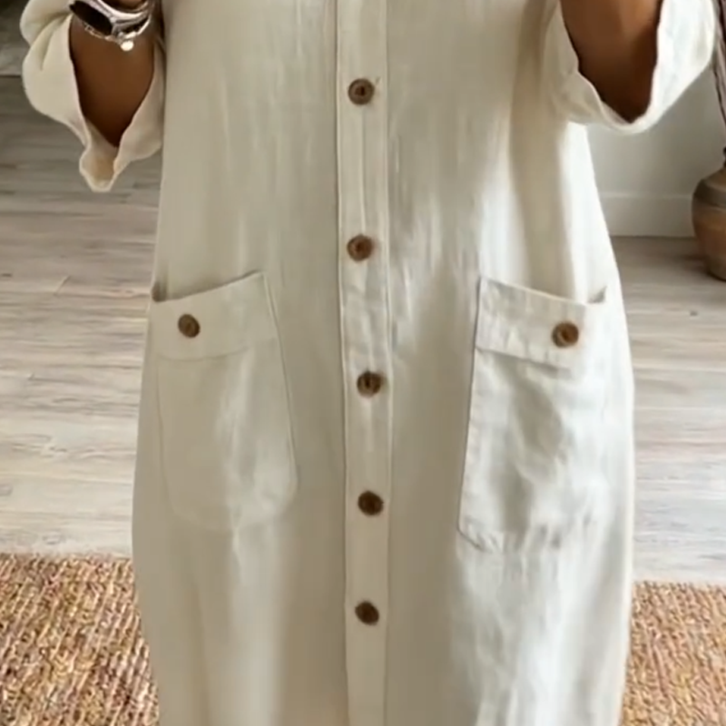 🌸Lässiges Midikleid mit V-Ausschnitt für Damen