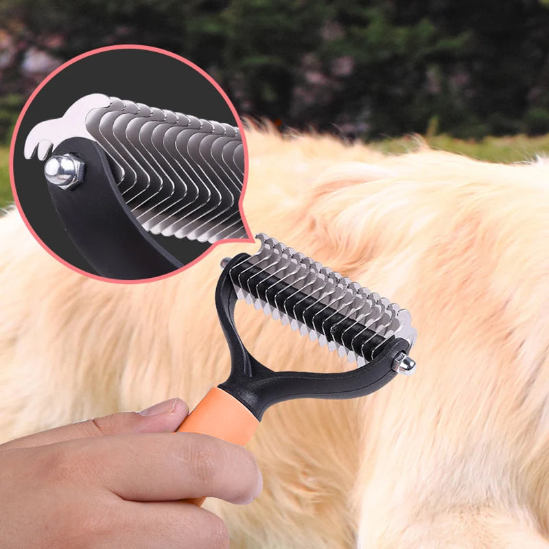 Gluschwein - 🐾 50% RABATT! 🧹 Doppelseitiger Fellpflege-Enthaarbürste für Haustiere – Effektive Entfernung Von Losehaar, Weiche Borsten & Perfekt Für Hunde & Katzen 🐶