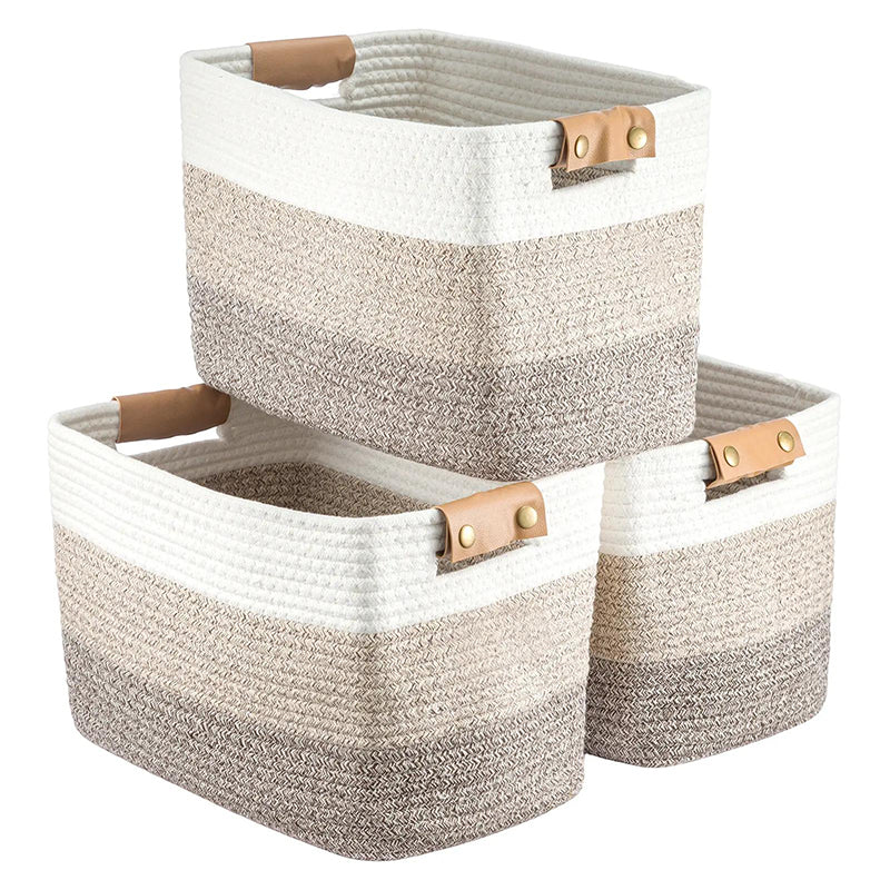 Gluschwein - 🧺 50% RABATT! 🧵 Geflochtener Baumwollseil-Aufbewahrungskorb mit Griffen – Weich, Stabil & Perfekt Für Spielzeug, Wäsche & Wohnaccessoires 🏠