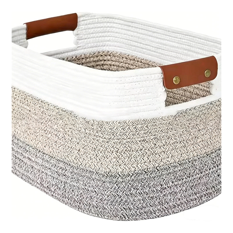 Gluschwein - 🧺 50% RABATT! 🧵 Geflochtener Baumwollseil-Aufbewahrungskorb mit Griffen – Weich, Stabil & Perfekt Für Spielzeug, Wäsche & Wohnaccessoires 🏠