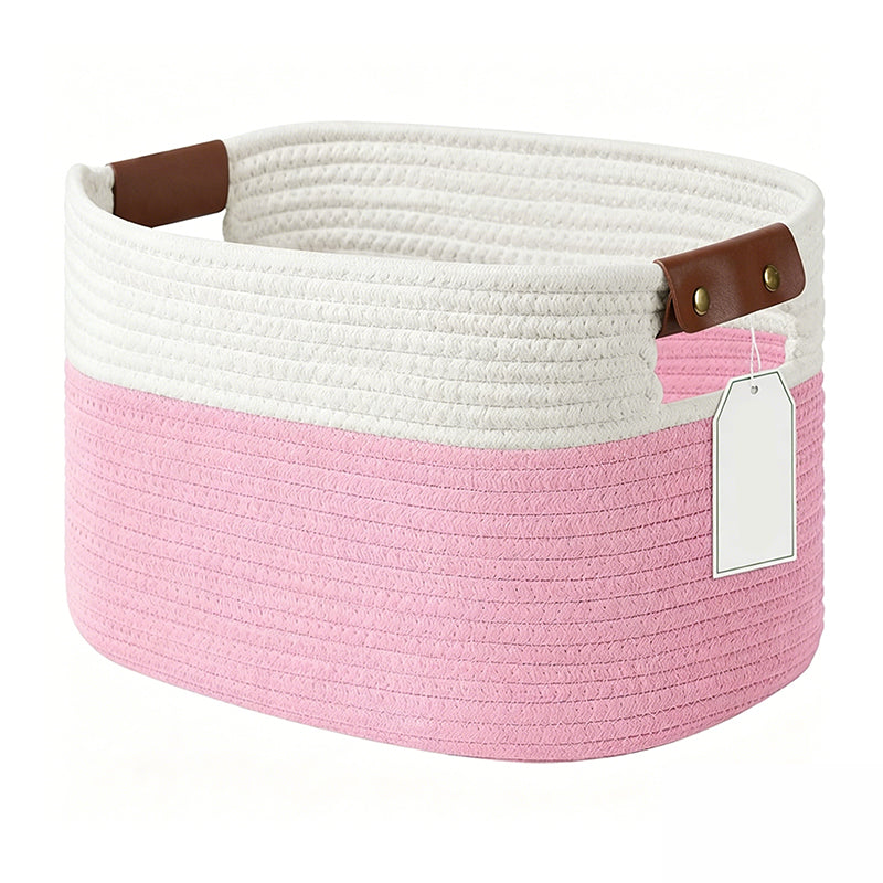 Gluschwein - 🧺 50% RABATT! 🧵 Geflochtener Baumwollseil-Aufbewahrungskorb mit Griffen – Weich, Stabil & Perfekt Für Spielzeug, Wäsche & Wohnaccessoires 🏠