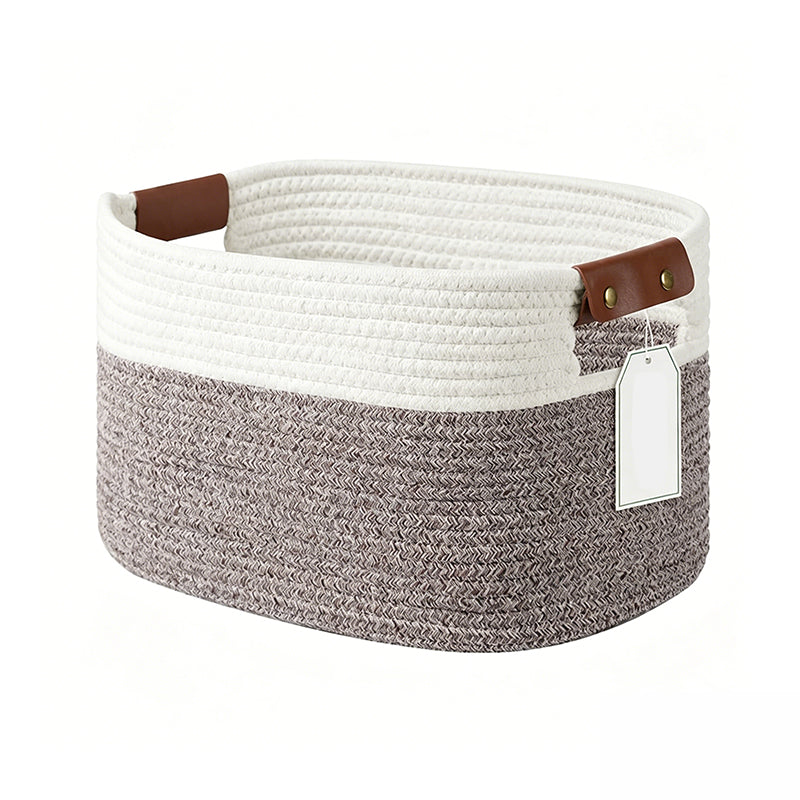 Gluschwein - 🧺 50% RABATT! 🧵 Geflochtener Baumwollseil-Aufbewahrungskorb mit Griffen – Weich, Stabil & Perfekt Für Spielzeug, Wäsche & Wohnaccessoires 🏠