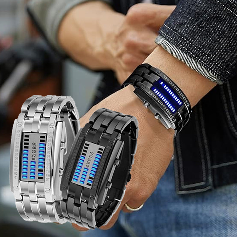 ⌚ LIMITED-TIME 50% RABATT! ✨ Herren Binary-Uhr – LED, Wasserdicht, Modern, Leicht ✨