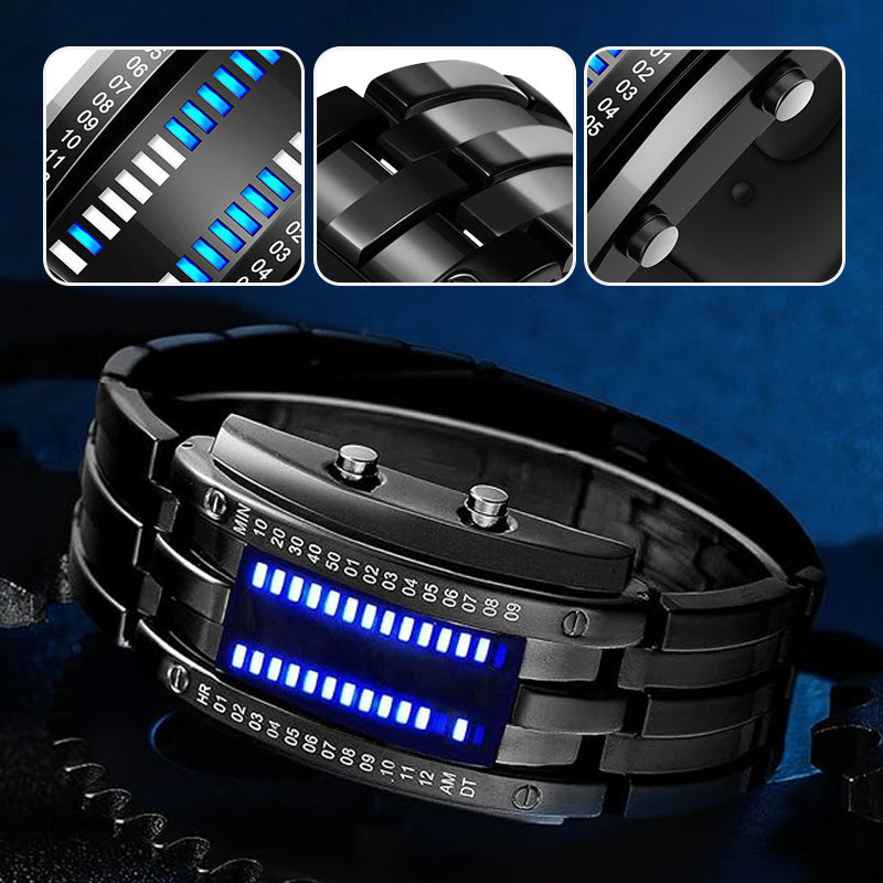 ⌚ LIMITED-TIME 50% RABATT! ✨ Herren Binary-Uhr – LED, Wasserdicht, Modern, Leicht ✨