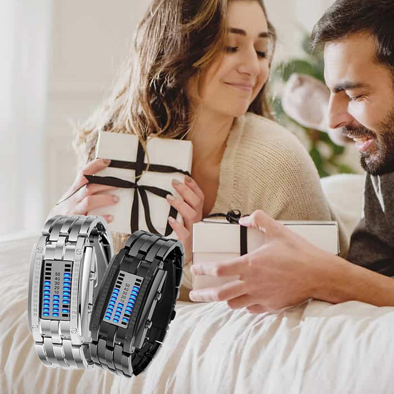 ⌚ LIMITED-TIME 50% RABATT! ✨ Herren Binary-Uhr – LED, Wasserdicht, Modern, Leicht ✨