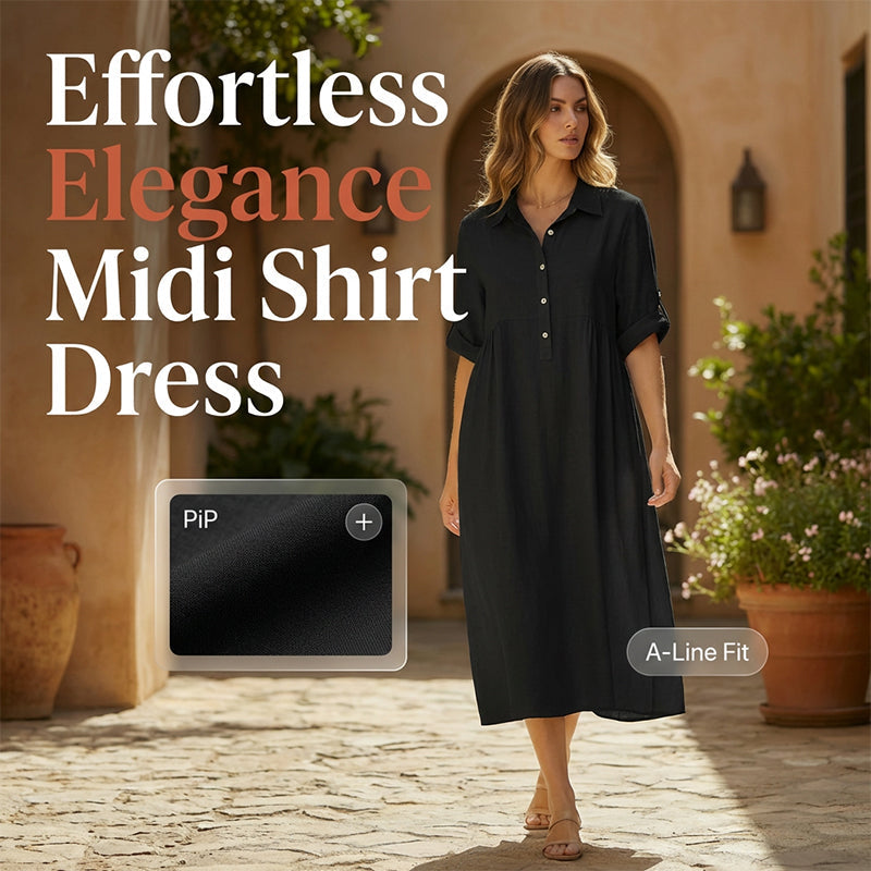 Gluschwein - Women's Casual A-Line Shirt Dress