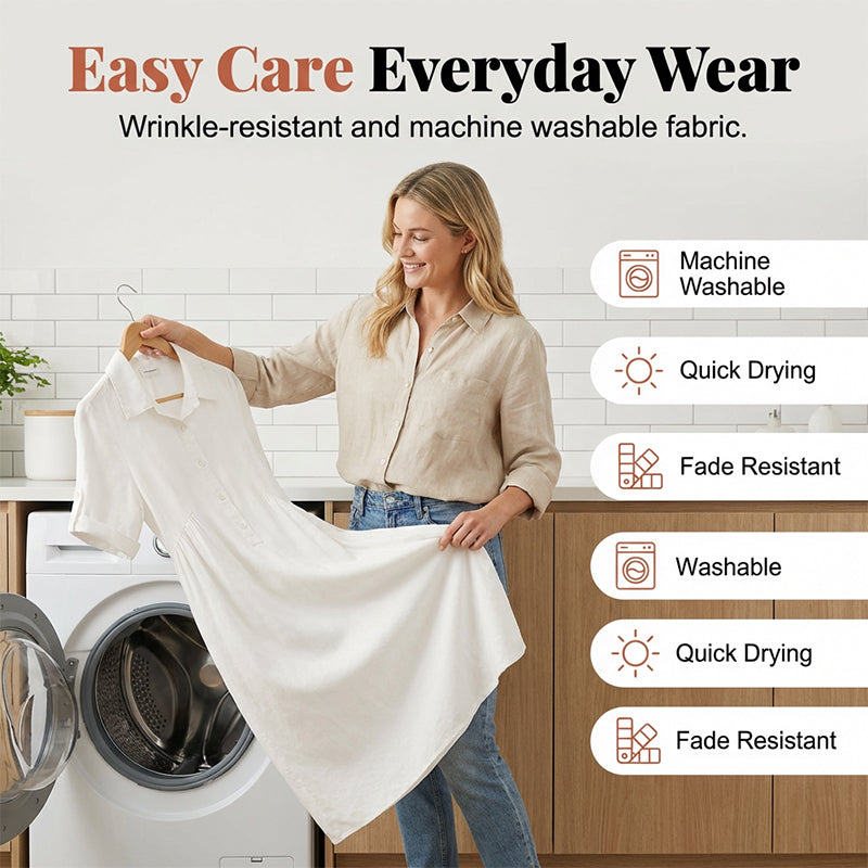 Gluschwein - Women's Casual A-Line Shirt Dress
