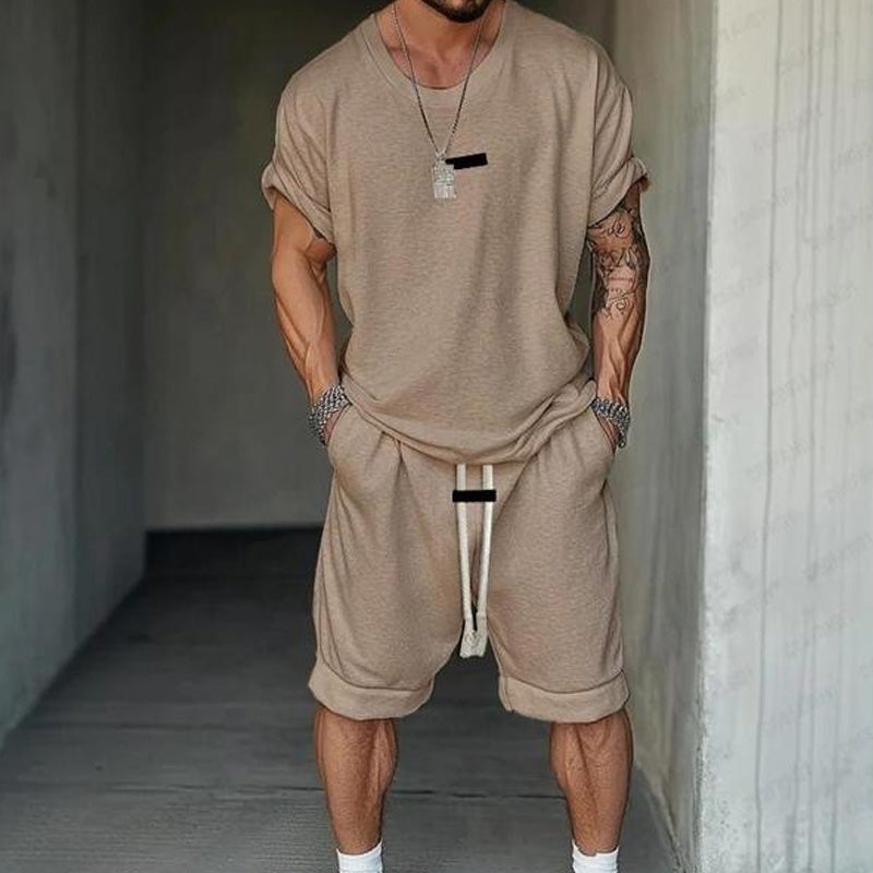 Herren Freizeit-Set – T-Shirt & Shorts – lässig & bequem👕🩳
