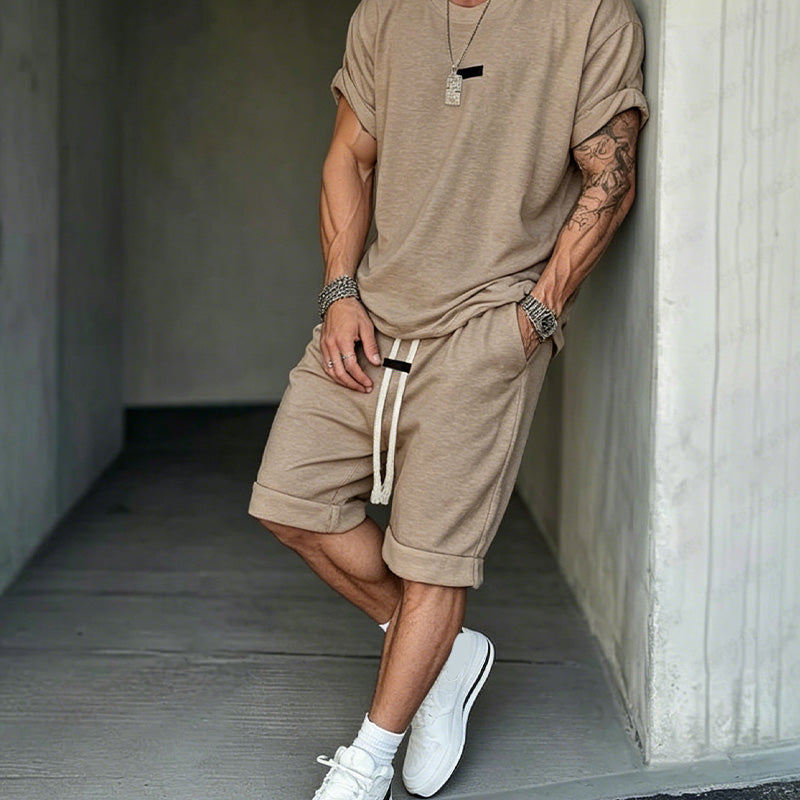 Herren Freizeit-Set – T-Shirt & Shorts – lässig & bequem👕🩳