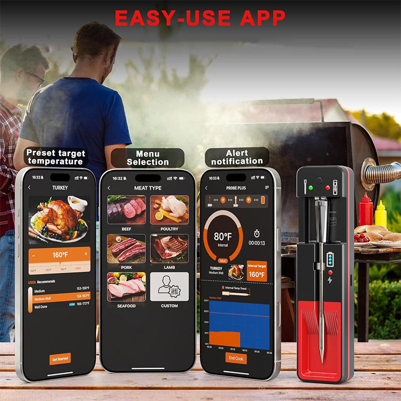 🔥Solange der Vorrat reicht 40 % Rabatt!🎉Intelligentes Bluetooth-Fleischthermometer