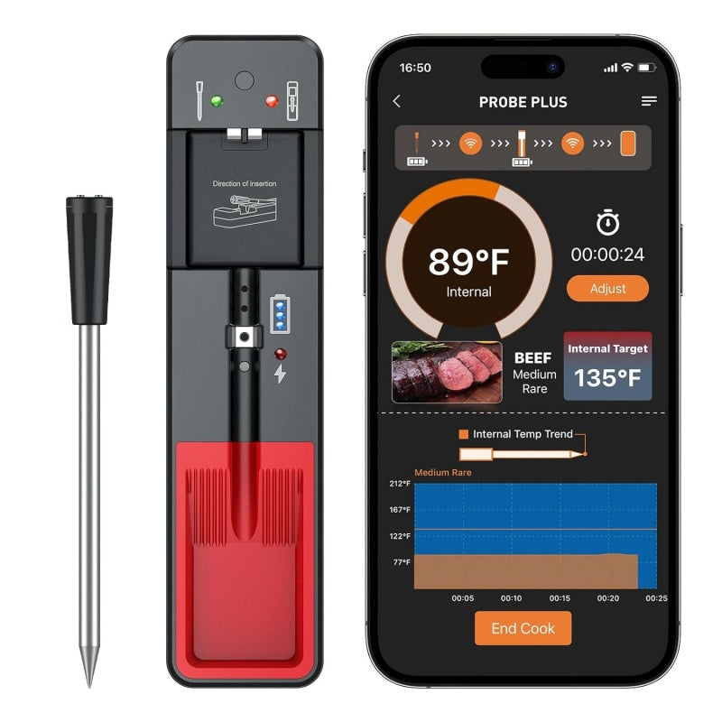 🔥Solange der Vorrat reicht 40 % Rabatt!🎉Intelligentes Bluetooth-Fleischthermometer