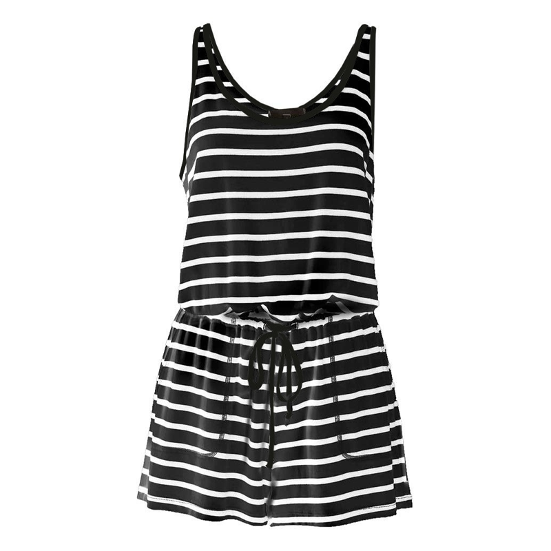 💥Begrenzte Zeit 49% Rabatt✨Lässiger, ärmelloser Damen-Overall mit Kordelzug