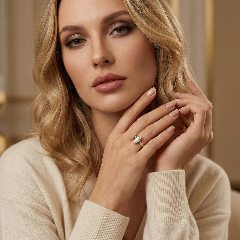 🔥Solange der Vorrat reicht 40 % Rabatt!🎉Eleganter Ring mit funkelnden Zirkonia-Steinen