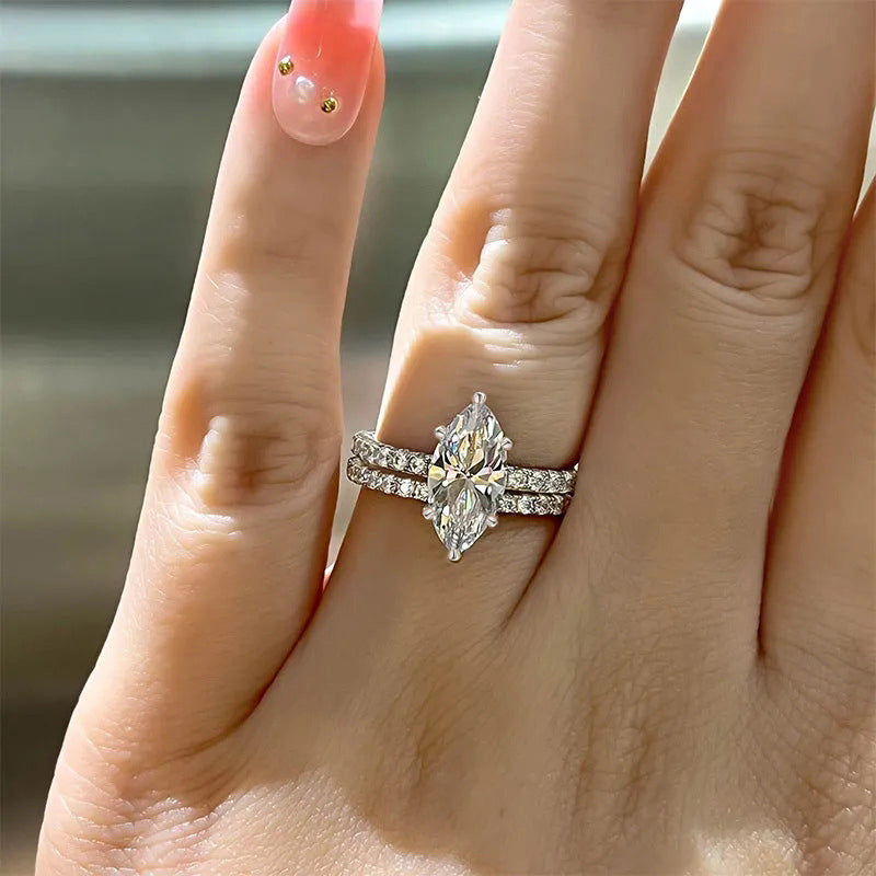 🔥Solange der Vorrat reicht 40 % Rabatt!🎉Eleganter Ring mit funkelnden Zirkonia-Steinen