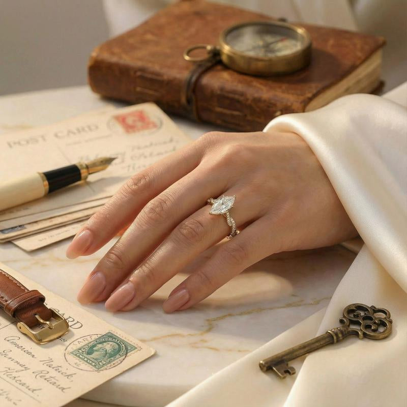 🔥Solange der Vorrat reicht 40 % Rabatt!🎉Eleganter Ring mit funkelnden Zirkonia-Steinen