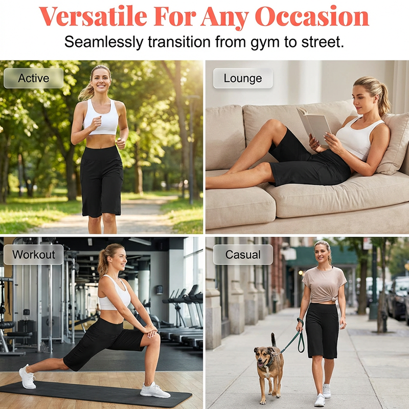 ⏰Letzter Tag im Angebot: 49% Rabatt! 🔥👖 Damen-Yoga-Shorts mit hohem Bund und Taschen