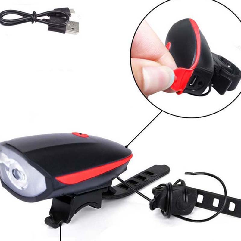 Gluschwein - 2 in 1 Clacson e Luce per Bici Ricaricabile