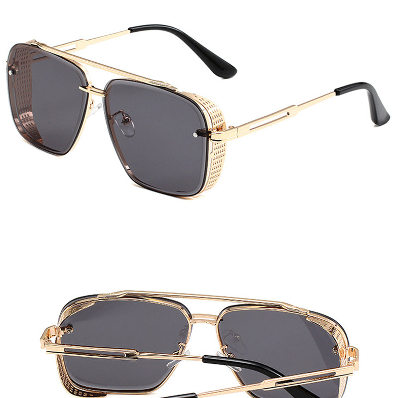 🔥Solange der Vorrat reicht 40 % Rabatt!🎉Steampunk-Sonnenbrille mit eckigem Rahmen
