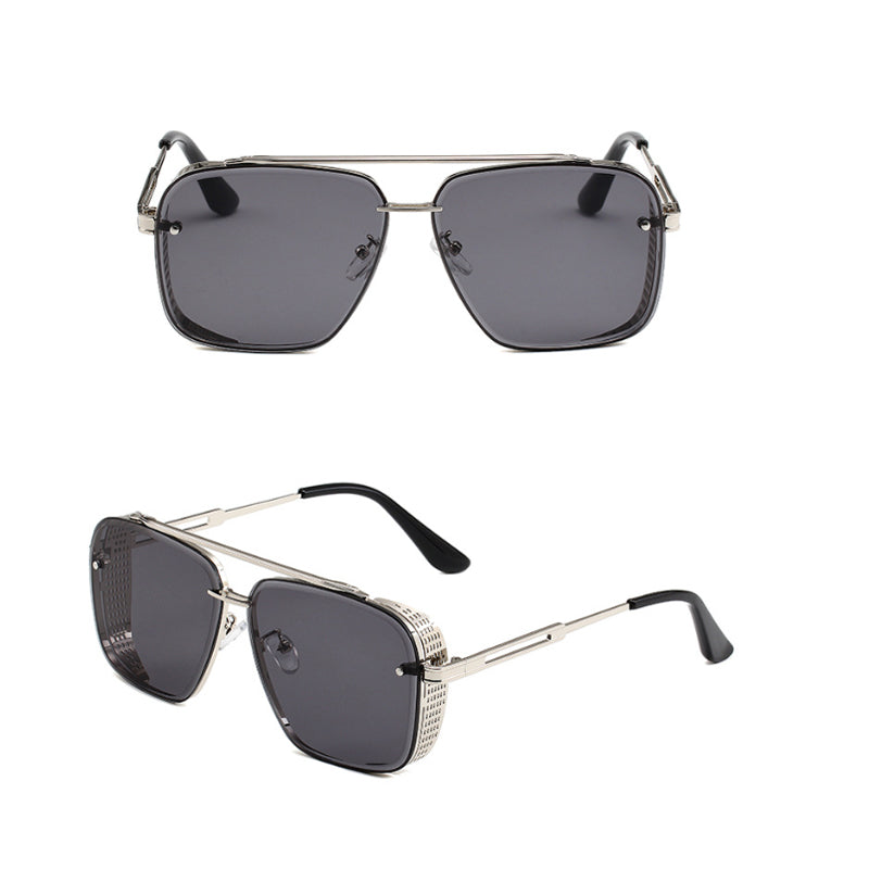 🔥Solange der Vorrat reicht 40 % Rabatt!🎉Steampunk-Sonnenbrille mit eckigem Rahmen