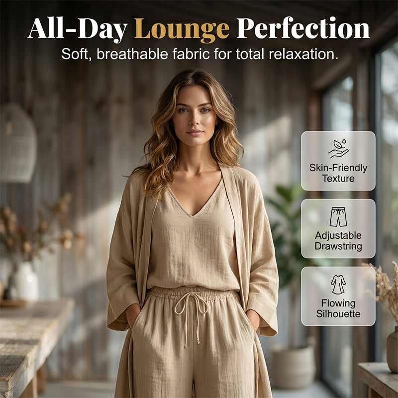 Gluschwein - 💥 50% RABATT 🌿 „Pure Serenity“ 3-Teiler Lounge-Set ☁️ ultra bequem, leicht & elegant entspannte Silhouette ✨