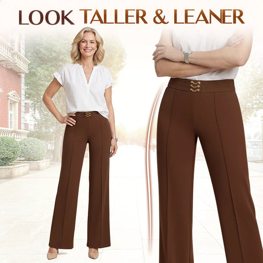 Gluschwein - ⏳Limitiertes 50 % Rabatt⏰Damenhose mit hoher Taille und weitem Bein👖