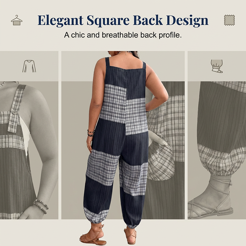 Gluschwein - 🌸 2026 Neue Kollektion Lässige Patchwork-Latzhose Damen mit Taschen✨