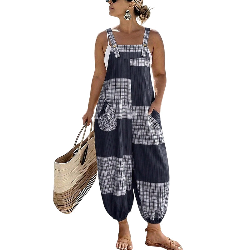 Gluschwein - 🌸 2026 Neue Kollektion Lässige Patchwork-Latzhose Damen mit Taschen✨