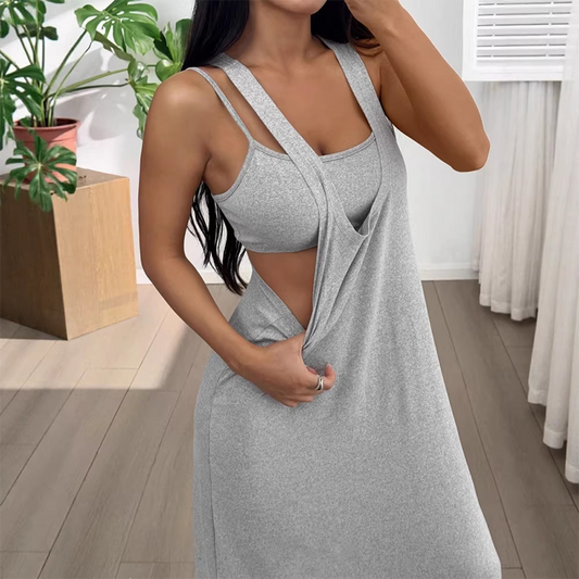 Gluschwein - Zweiteiliges Tank-Maxikleid mit seitlichen Cut-outs