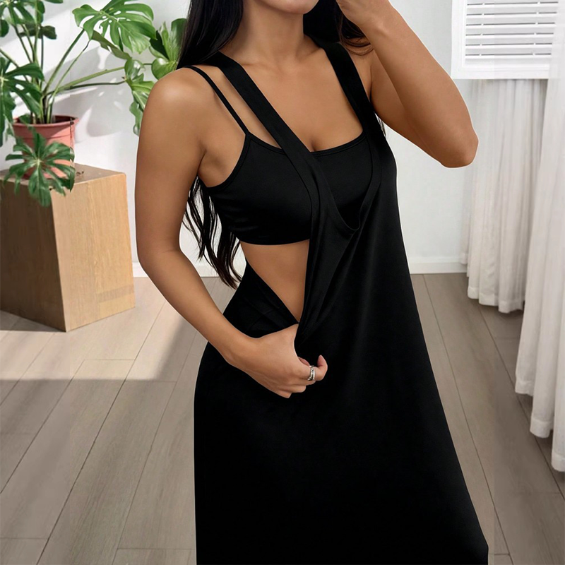 Gluschwein - Zweiteiliges Tank-Maxikleid mit seitlichen Cut-outs
