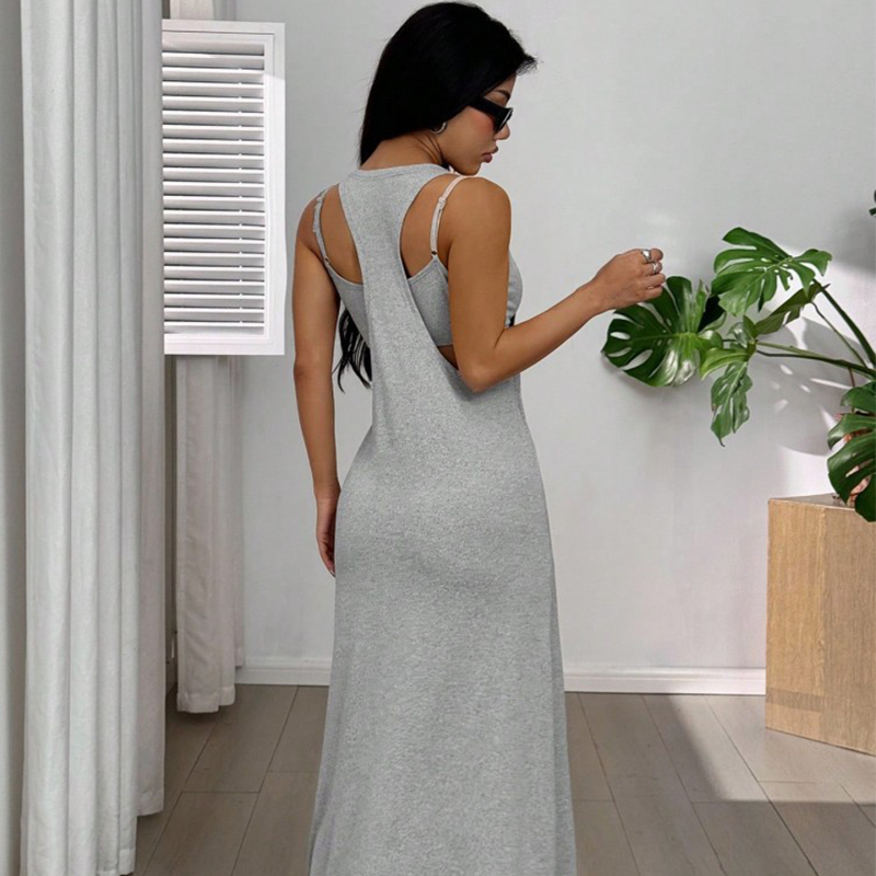 Gluschwein - Zweiteiliges Tank-Maxikleid mit seitlichen Cut-outs
