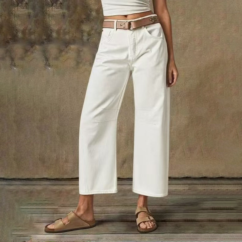 Gluschwein - Women's Simple Classic Wide-Leg Pants