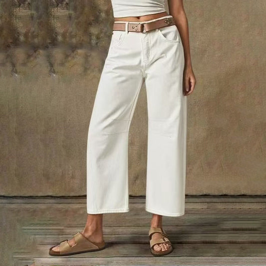 Gluschwein - Women's Simple Classic Wide-Leg Pants