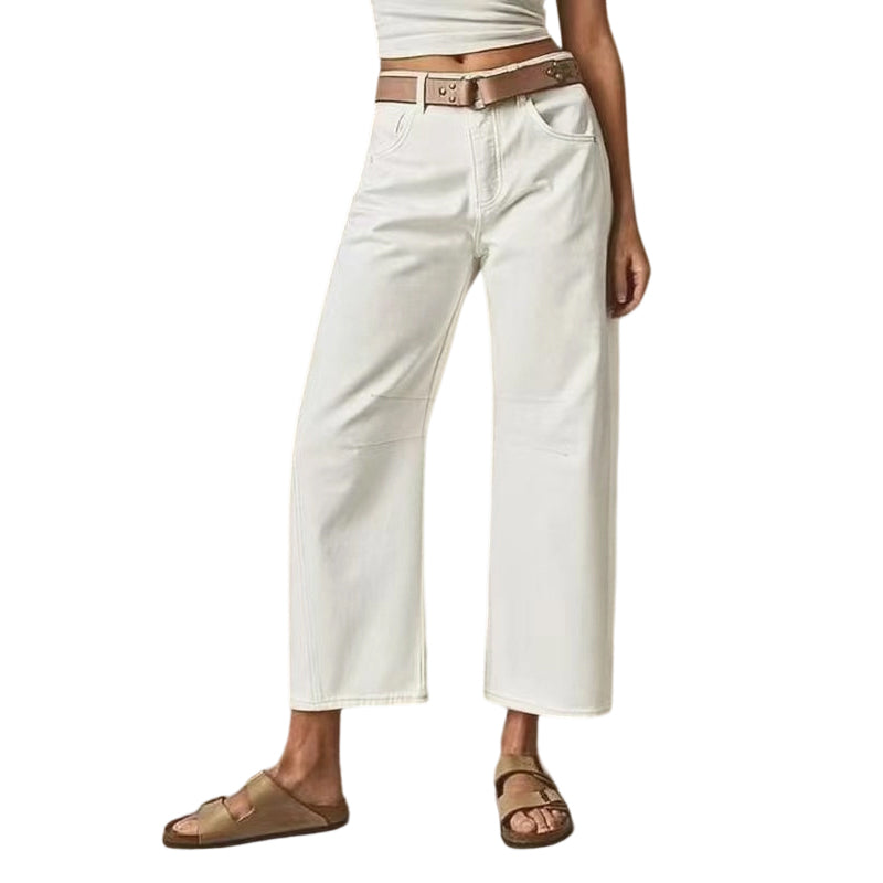 Gluschwein - Women's Simple Classic Wide-Leg Pants