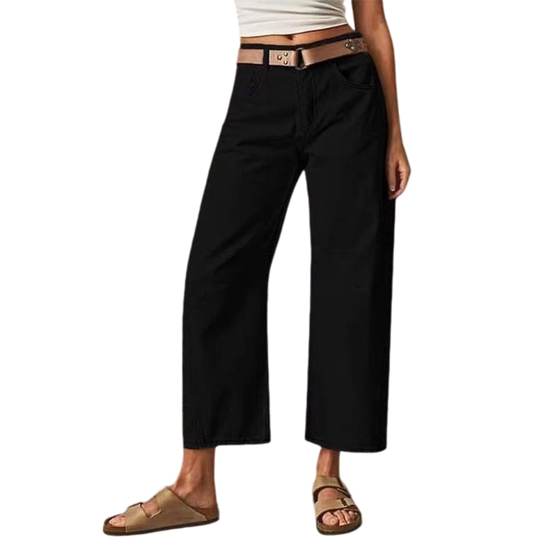 Gluschwein - Women's Simple Classic Wide-Leg Pants