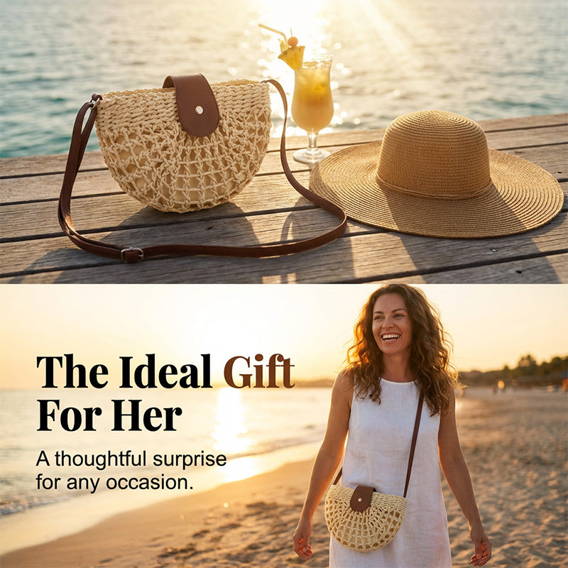 🌿🔥 NACHHALTIG & STILVOLL: -50% 👜 Damen Umhängetasche gewebt – leicht, langlebig & perfekt für jeden Sommertag 🌞✨
